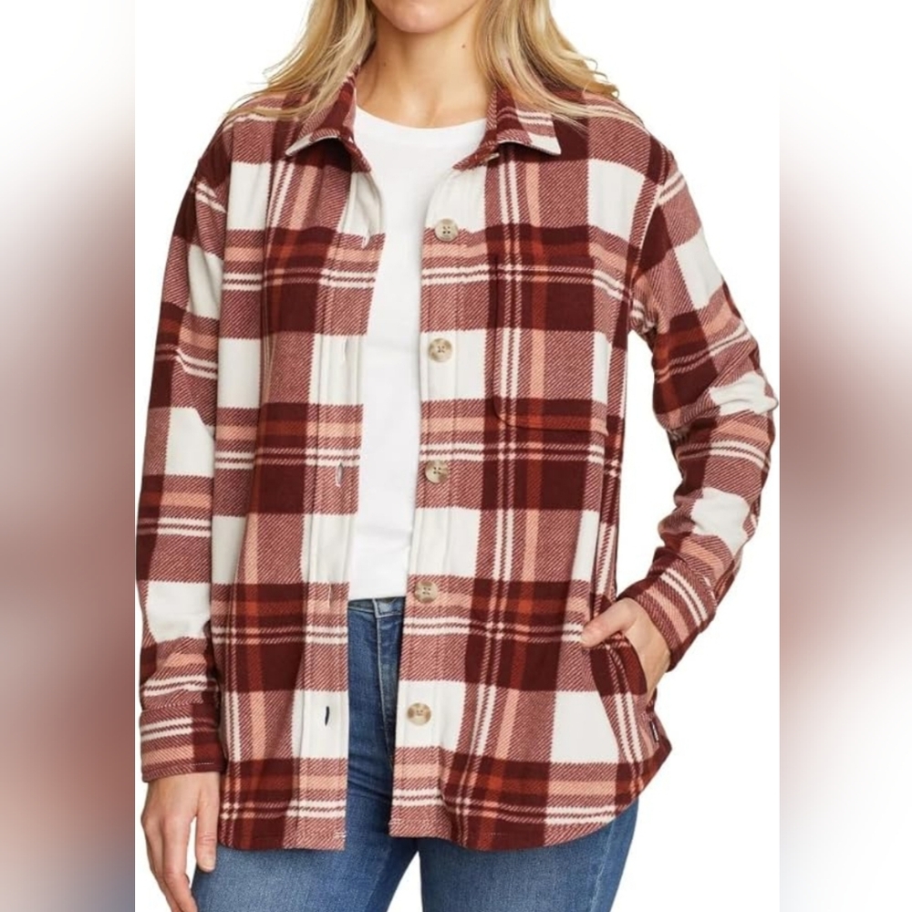Eddie Bauer Women's Soft Microfleece Button-Up Shirt